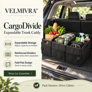 VELMIVRA™ CargoDivide Expandable Trunk Caddy