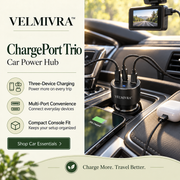 VELMIVRA™ ChargePort Trio Car Power Hub