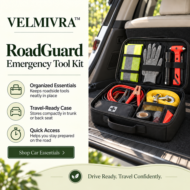 VELMIVRA™ RoadGuard Emergency Tool Kit