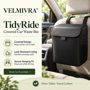 VELMIVRA™ TidyRide Covered Car Waste Bin