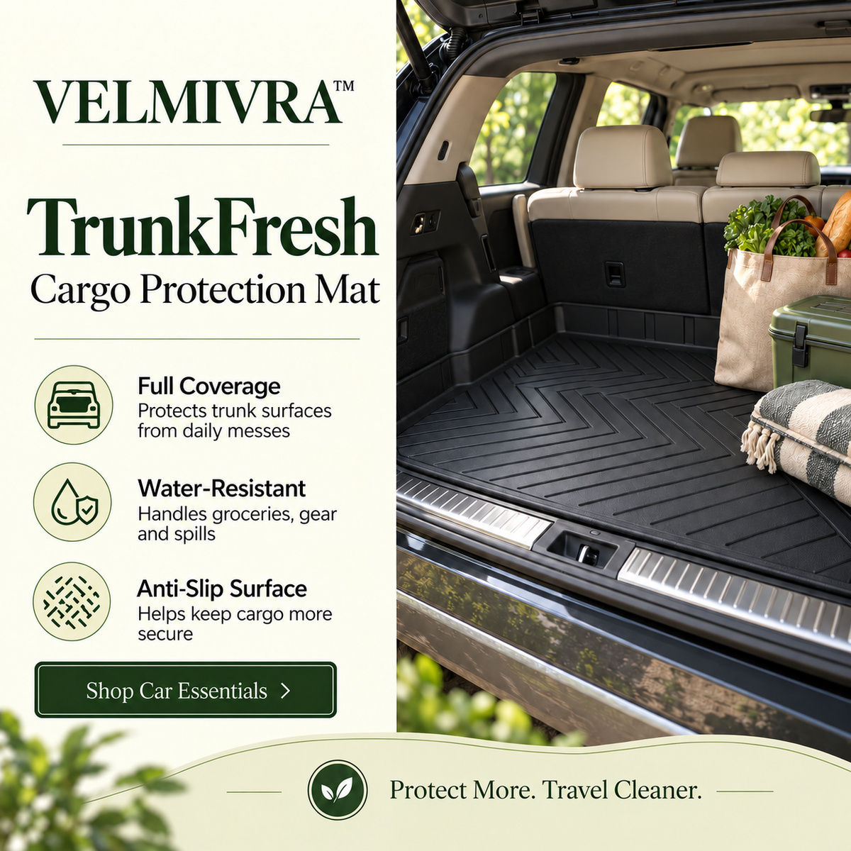 VELMIVRA™ TrunkFresh Cargo Protection Mat