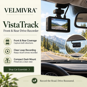VELMIVRA™ VistaTrack Front & Rear Drive Recorder